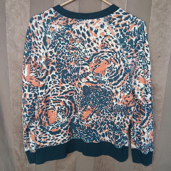 💎 Mother Women's Sweatshirt The Square Cub Club Leopard Print - Picture 4 of 13